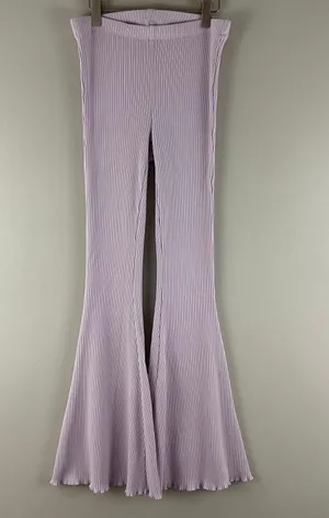 Aerie Light Baby Pink Kick-It Ribbed High Waisted Super Flare Pant Leggings thumbnail 3