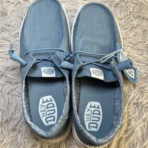 Hey Dude Wendy Stretch Canvas Light blue NWT Womens 9 thumbnail 3