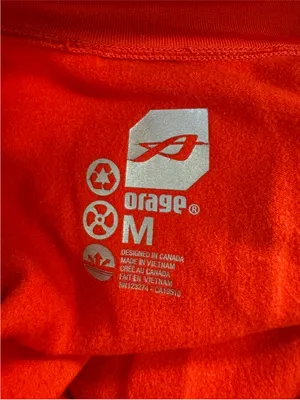Orage Quarter Zip Thermal Pullover Top Women’s Medium Orange thumbnail 2