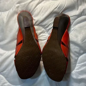 Circa Joan David Wedges Shoes Leather Red Size 6M thumbnail 7