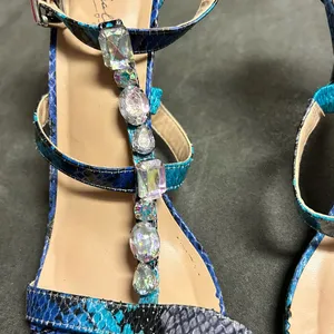 Thalia Sodi Blue and Black Strappy Heels thumbnail 2