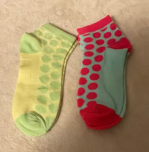 Polka Dot Ankle Socks Duo — Mint & Yellow thumbnail 1
