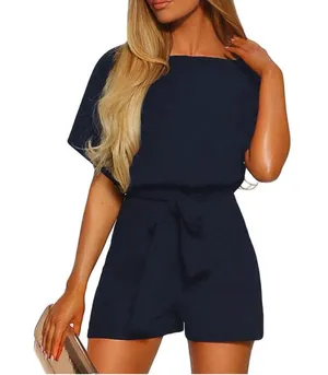 NEW Romper Keyhole Back Romper M NO BELT Blue Size M thumbnail 1