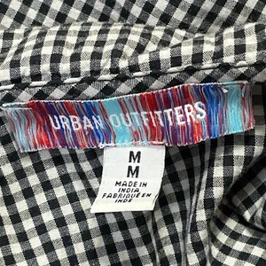 Urban Outfitters Claire Black Gingham Check Short Sleeve Babydoll Mini Dress M thumbnail 4