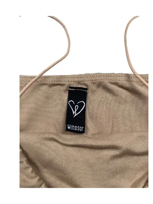 Windsor Tan Seamless Cropped Cami Tank Top Medium thumbnail 3