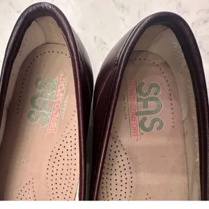 SAS Simplify Everyday Moccasin Loafer Antique Wine Women Sz 9.5N Leather Comfort thumbnail 3
