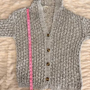 Pol Short Sleeve Black White Loose Knit Cardigan Size Medium‎ thumbnail 10