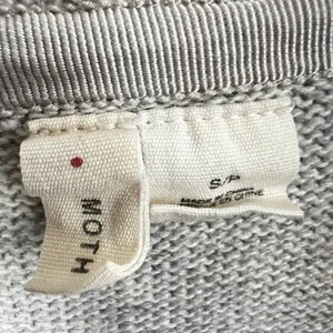 Anthropologie Moth Cardigan Sz Small‎ Grey Knitted Open Front thumbnail 3