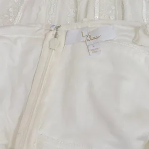 Lulus Stunning Vow White Beaded Sequin Maxi Dress size Large thumbnail 7