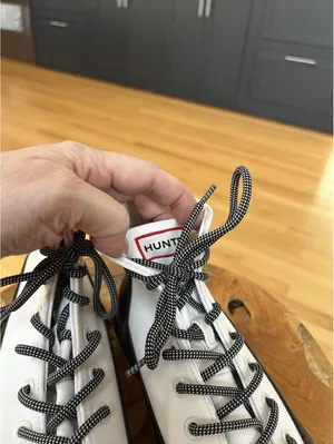 Hunter for Target White and Black High-Top Canvas Sneakers M6.5/W8.5 thumbnail 7
