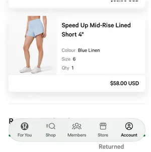 Speed Up Lululemon Mid-Rise Shorts Lined 4" thumbnail 4