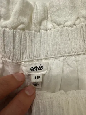 Aerie White Flowy Ruffle Shorts Small Petite Boho Lounge Summer thumbnail 7