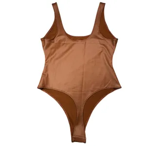 SKIMS Wet Jersey Tank Bodysuit Copper M Medium NWT Faux Leather Look BS-TNK-0801 thumbnail 4
