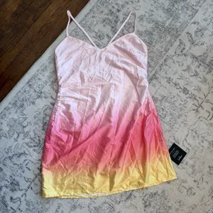 Lulus Dela Light Pink Ombre Satin Mini Dress Size XL NWT Party Sexy Glam Wedding thumbnail 4