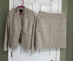 The Limited Beige Blazer & Skirt Suit Set thumbnail 1