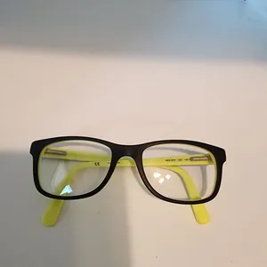 Nike Yellow & Black Prescription Glasses Frames, Case, & Cleaning Cloth thumbnail 2