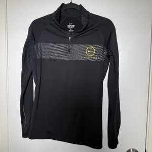 Nike Pro Combat 1/4 Zip Pullover Women's Medium Black "Live Strong" thumbnail 2