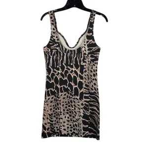 Somedays Lovin Animal Print Bodycon Tank Mini Dress Stretch Size S thumbnail 3
