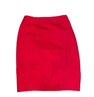 Express Paneled Knee Length Straight/Pencil Skirt in Pink/Red Size 2 thumbnail 2