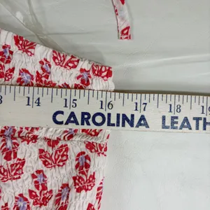 Roller Rabbit Target Pink Floral Smocked Tiered‎ Maxi Dress Tie Strap Lined NEW thumbnail 4