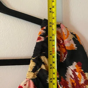 Anthropologie Black Pink Floral Blossom Maxi Dress Puff Sleeve Women's size XS thumbnail 10