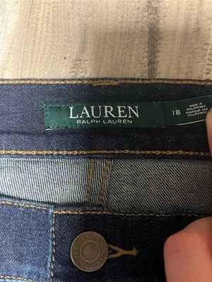 NWT Lauren Ralph Lauren Classic Straight Stretch Jeans Size 18 Dark Indigo Wash thumbnail 2
