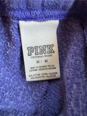 PINK Victoria's Secret Purple LOVE PINK Campus pant - women’s size medium thumbnail 4