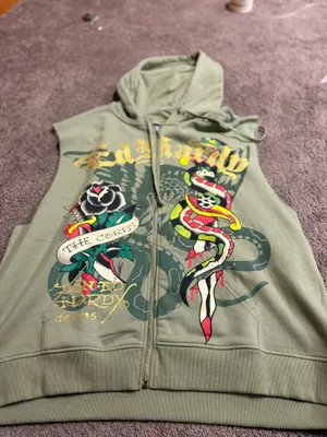 Ed Hardy sleeveless hoodie thumbnail 1