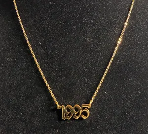 THE ORIGINAL BIRTH YEAR NECKLACE Stainless Steel thumbnail 1