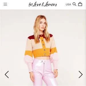 For Love & Lemons Hailey‎ Striped Cardigan size XS thumbnail 2