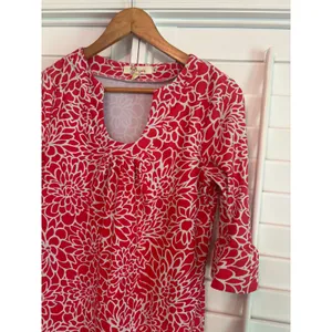 Aryeh‎ Coral And White Floral Dress Size Small thumbnail 4