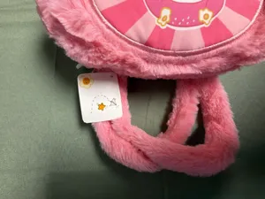 Sanrio My Melody Burger Graphic Pink Fuzzy Plush Handbag thumbnail 3