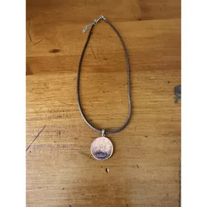 Pentacle Pendant Necklace Pagan Wiccan Celtic Symbol Brown Cord Necklace thumbnail 6