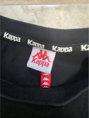 KAPPA Womens Cropped Top T shirt Size Small Black Knit Athletic Active jogger thumbnail 3