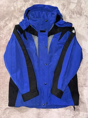 Vintage The North Face Women's Blue Black Hooded Ski Jacket Size 12 Waterproof thumbnail 1
