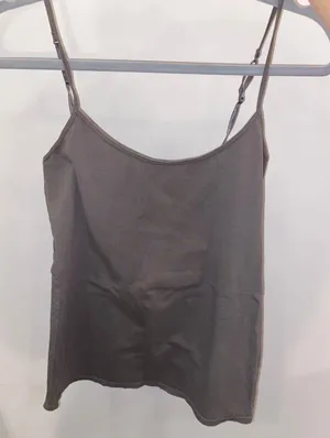 Old Navy Fitted Gray Basic Tank Top thumbnail 1
