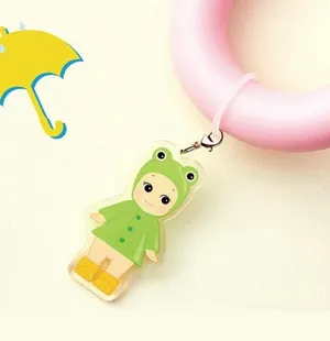 Sonny Angel I Love Rainy Day Deco Frog Umbrella Acrylic Charm Keychain thumbnail 2