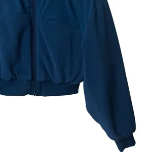 Aloha Island ALO Yoga Polar Fleece‎ Cropped Wintry Mix Jacket in Eclipse Blue Cozy Athletic M thumbnail 4