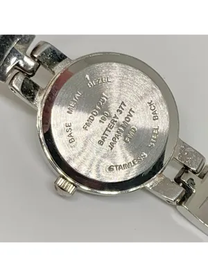 FMD silver tone women watch 22mm crystals quartz analog up to 7.5” running thumbnail 6