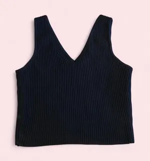Altar'd State Top Tank Black Ribbed thumbnail 1