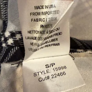 Design Lab Plaid Ruffle Hem Mini Skirt Black White Size Small Dark Academia Y2K thumbnail 6