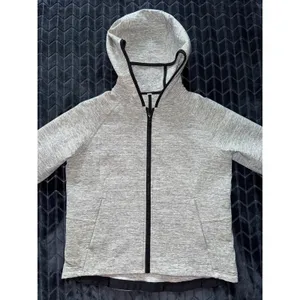 Lululemon Women's Stratum Hoodie Heathered Space Dyed Grey Full Zip Sz 6 thumbnail 2