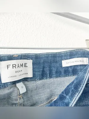 FRAME Le Crop Mini Boot Light Wash Cropped Denim High Rise Jeans thumbnail 6