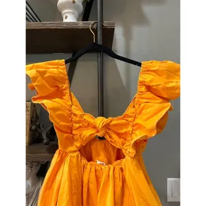 For Love & Lemons Clementine Mini Dress Orange Womens Size Medium thumbnail 12