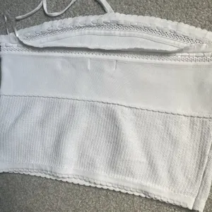 Meshki Knit Tube Top Scalloped Edges Cottagecore Boho White Women's Size Large thumbnail 3