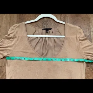 Victoria’s Secret Tan Long Sleeve Top Satin Modal Blend Sz M‎ Y2K Luxe thumbnail 6