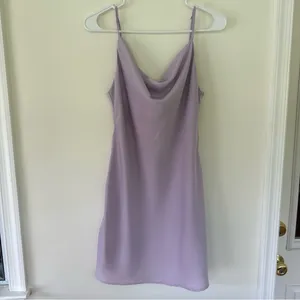 Urban Outfitters Light Before Dark Mallory Cowl Lavender Slip Mini Dress Size M thumbnail 5