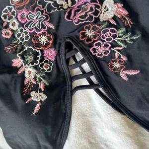 Altar’d State Embroidered Floral Deep V One Piece Swimsuit Large thumbnail 4