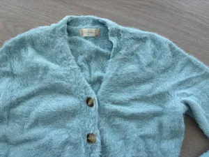 Altar'd State Cropped Baby Blue Sweater thumbnail 3