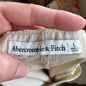 Abercrombie & Fitch Cream Satin Mini Skirt Womens L Classic Preppy Coquette thumbnail 10